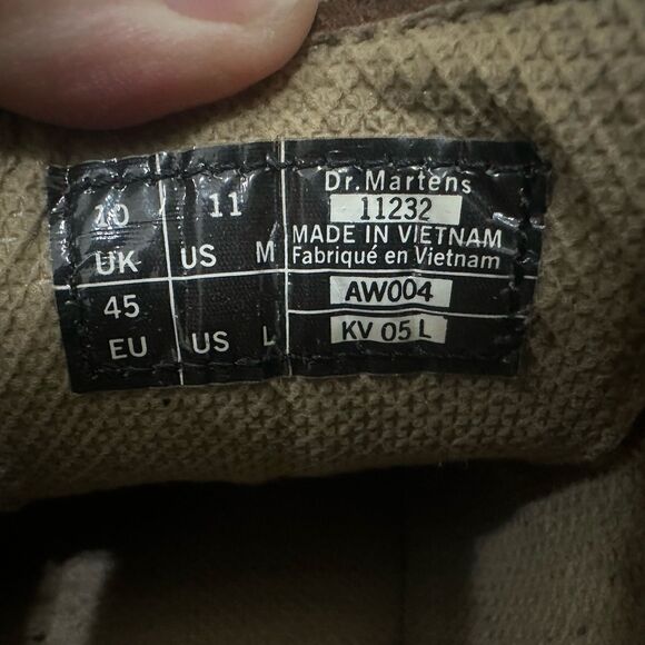 DR MARTENS 11232 BROWN LEATHER CASUAL OXFORD  3 EYELET SHOES SIZE UK10 EU45 - Picture 12 of 12